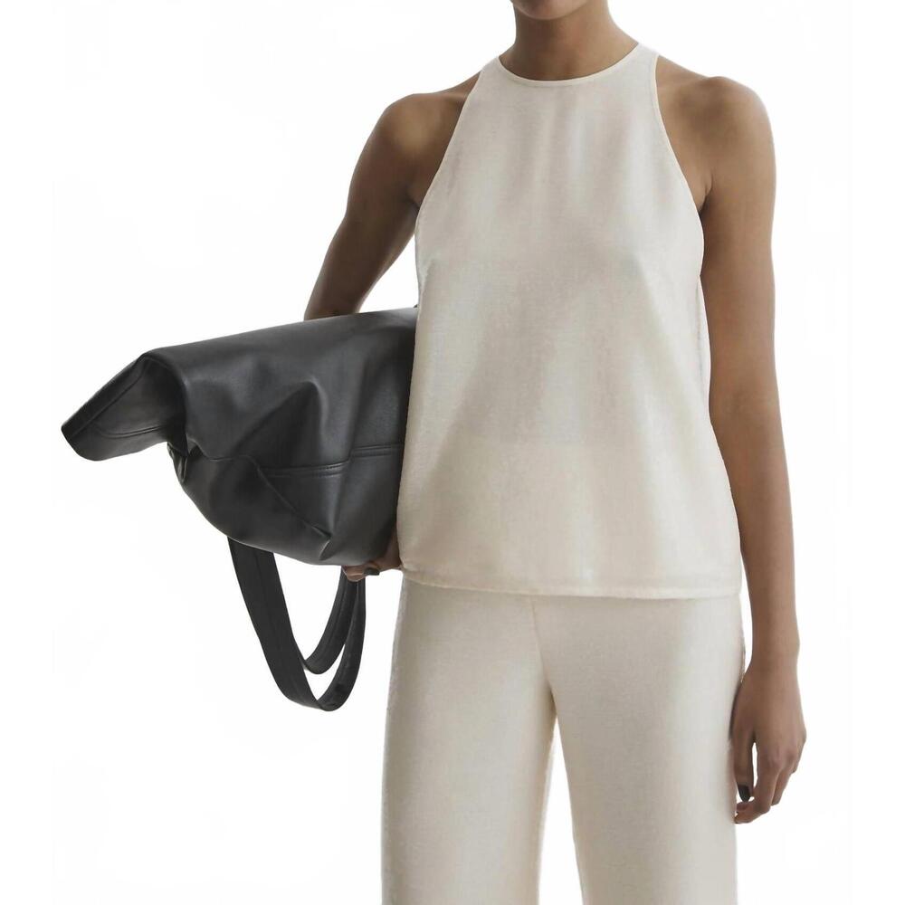 NEW AER sequin tank top in white